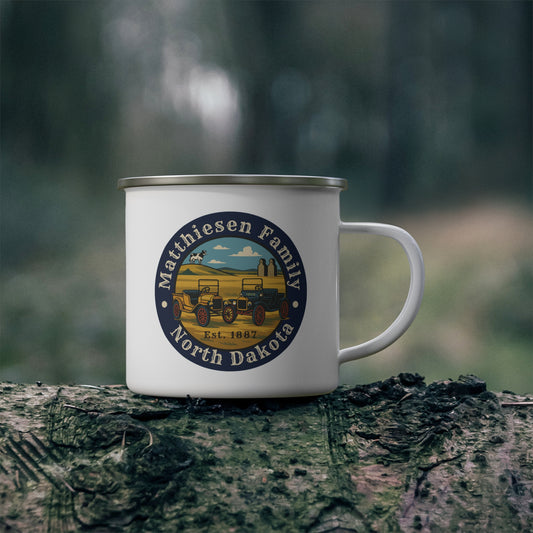 Matthiesen Family Model T Enamel Camping Mug